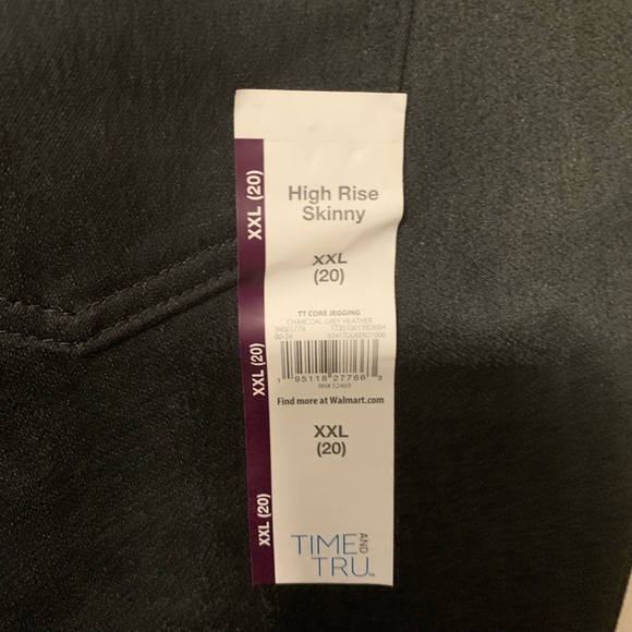 New Time and Thru, New Black High-Rise Stretch Jeans, XXL (20) - Picture 5 of 7